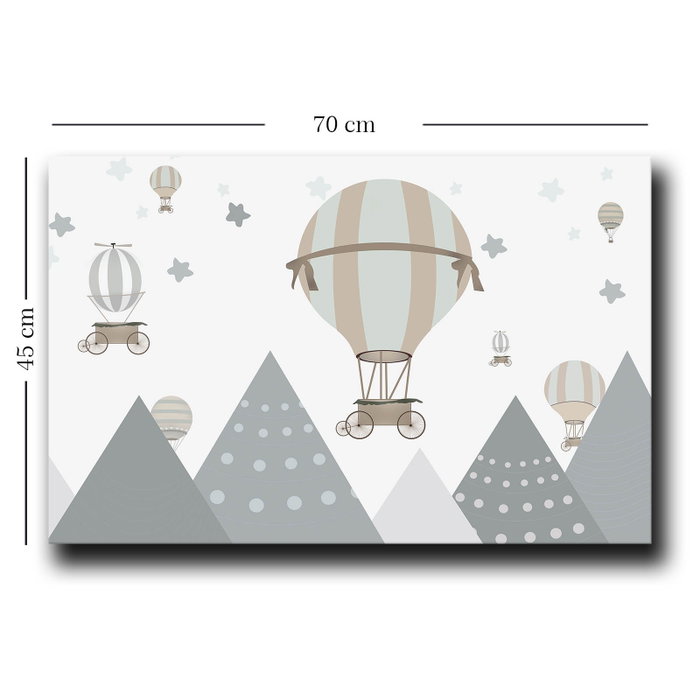 Wallity Cuadro Decorativo sobre Lienzo 45 x 70 cm Gris y Blanco Wallity Cuadro Decorativo sobre Lienzo 45 x 70 cm Gris y Blanco